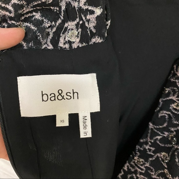 Ba&sh | Acia Metallic Embroidery Open Back Long Sleeve Dress Size 0 NEW - Picture 12 of 16